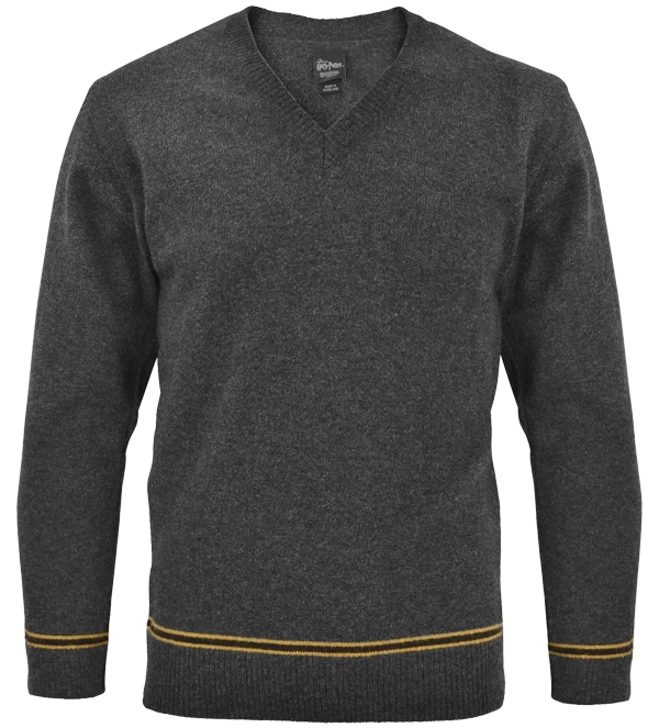 Warner Bros Hufflepuff V-Neck School Sweater 3 Warner Bros Hufflepuff V-Neck School Sweater