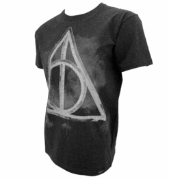 Warner Bros Deathly Hallows Smoky Charcoal T-Shirt -Harry Potter Online Store DH smoky3