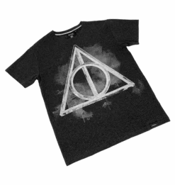 Warner Bros Deathly Hallows Smoky Charcoal T-Shirt -Harry Potter Online Store DH smoky4