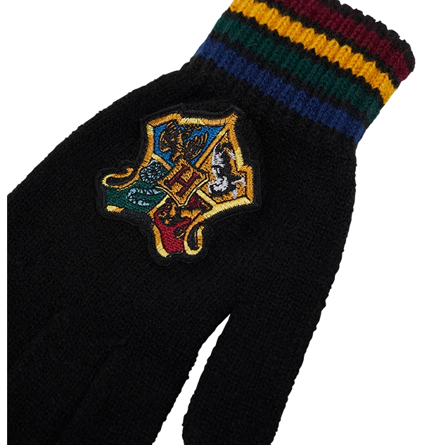 Warner Bros Hogwarts School Crest Knitted Gloves 4 Warner Bros Hogwarts School Crest Knitted Gloves - Image 2