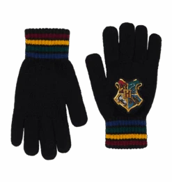 Warner Bros Hogwarts School Crest Knitted Gloves