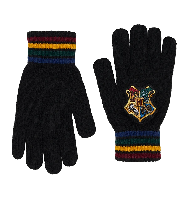 Warner Bros Hogwarts School Crest Knitted Gloves 3 Warner Bros Hogwarts School Crest Knitted Gloves
