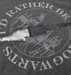 Warner Bros Kids Lightning Bolt Sequin Reverse T-Shirt -Harry Potter Online Store gray hog t z3