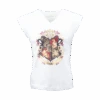 Warner Bros Hogwarts Crest Ladies V-Neck T-Shirt -Harry Potter Online Store product BFLadiesCapSleeve