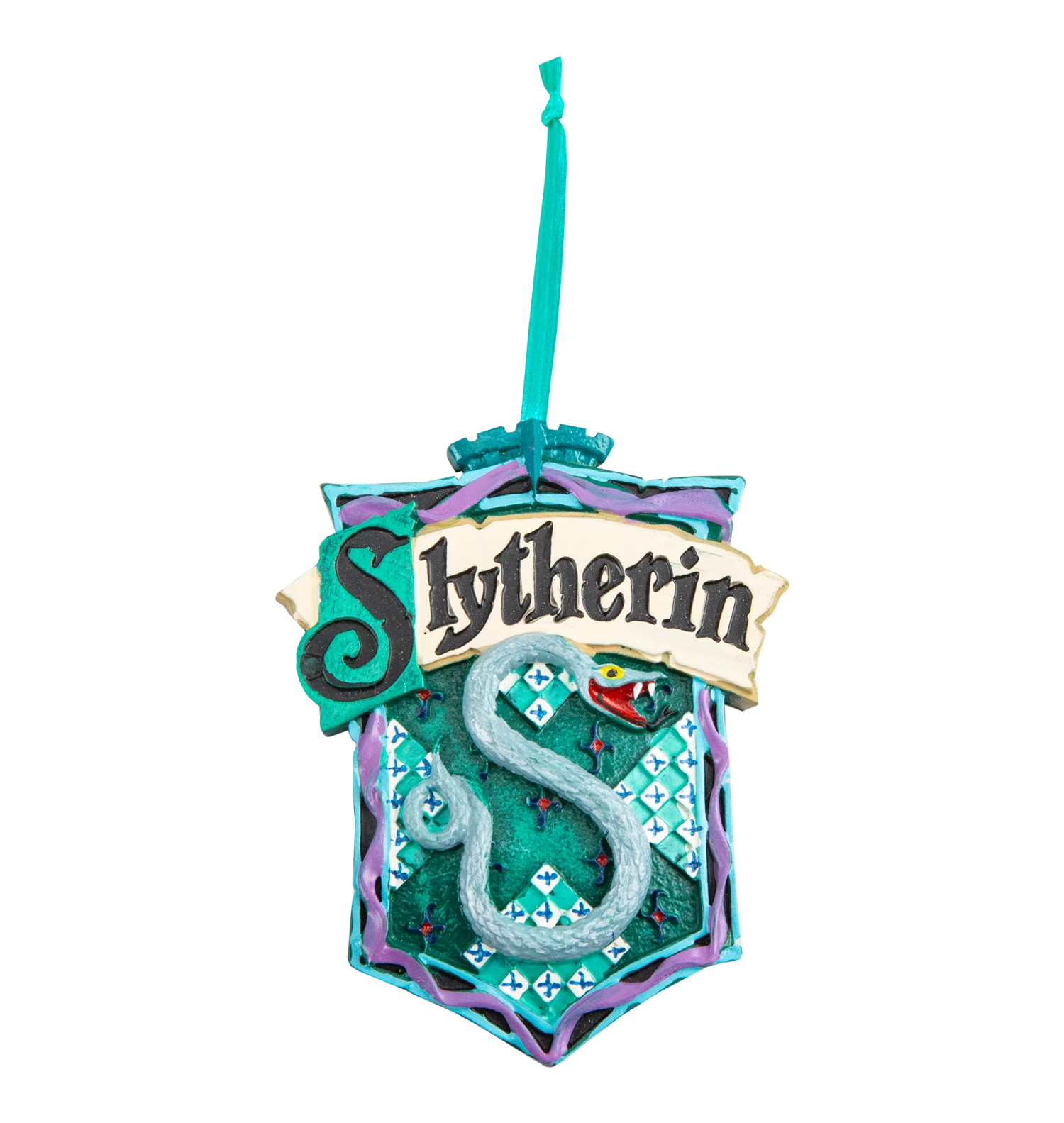 Warner Bros Slytherin Crest Hanging Ornament 3 Warner Bros Slytherin Crest Hanging Ornament