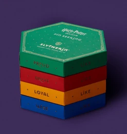 Warner Bros Second Edition Slytherin Enamel Pins Set -Harry Potter Online Store slyth boxstack